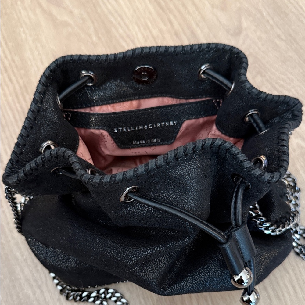 Stella Mccartney Black Drawstring Mini Crossbody … - image 8